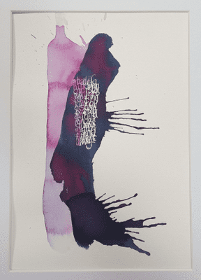 Alphabet on Magenta - Original Artwork