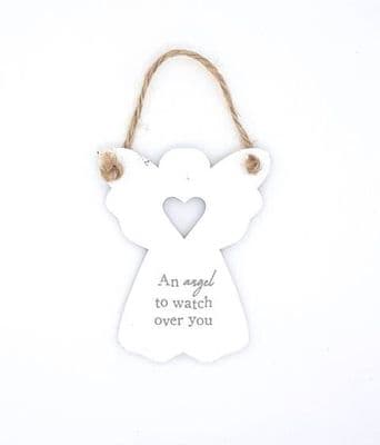 An angel to watch over you wooden sign