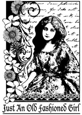An Old Fashioned Girl Crafty Individuals Stamp (CI-189)
