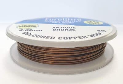 Antique Bronze Copper Wire 0.8mm x 6m (reel)