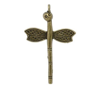 Antique Bronze Dragonfly Charm (Pack of 2)
