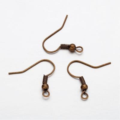 Antique Bronze Earring hooks (10 pairs)