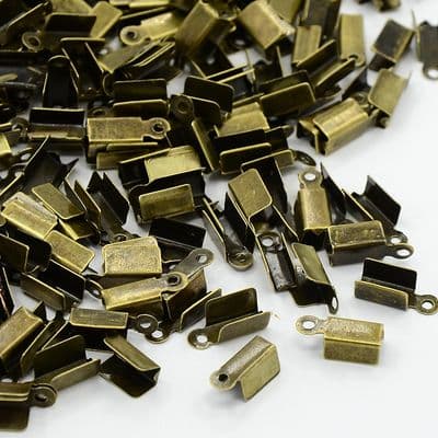 Antique Bronze Iron Cord Ends (Box Closer - pack of 20)