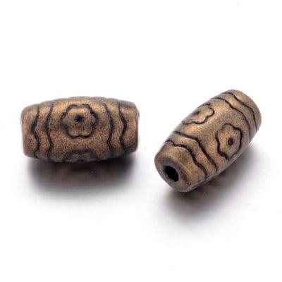 Antique Bronze Metal Oval Spacers 12x7mm (10)
