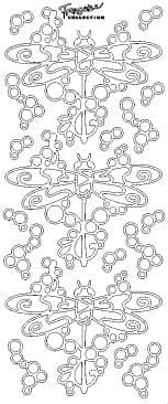 Art Nouveau Dragonflies - Black Peel-Off Sticker