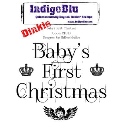 Baby's First Christmas IndigoBlu Mounted Dinkie Stamp