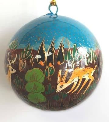 Bauble - Forest Friends Blue