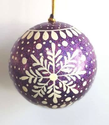 Bauble - Frozen Purple