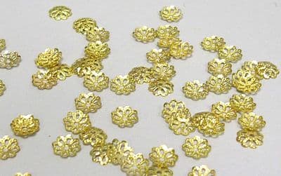 Bead Caps - Gold - Pack of 100