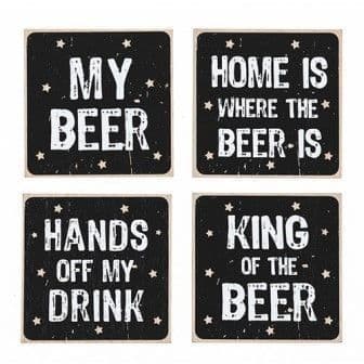 Beer Motif Coasters (set of 4)