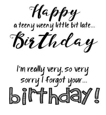 Belated Birthday Clear Woodware Stamp (FRS070)