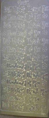 Best Wishes Silver Peel-Off Sticker