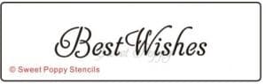 Best Wishes Sweet Poppy Stencil