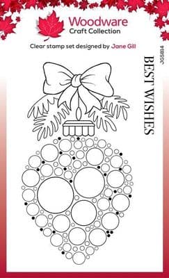 Big Bubble Bauble - Best Wishes Woodware Clear Stamp (JGS814)