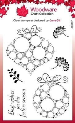 Big Bubble Bauble - Festive Duo Woodware Clear Stamp (JGS817)