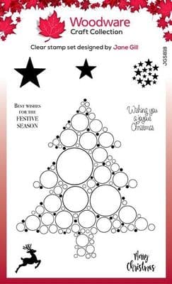 Big Bubble - Christmas Tree Woodware Clear Stamp (JGS818)
