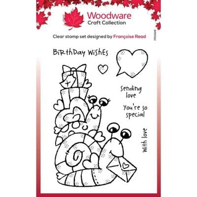 Birthday Snails Woodware Clear Stamp (FRS928)