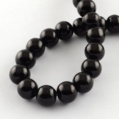 Black baking beads 6mm (30)