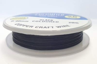 Black Copper Wire 0.4mm x 20m (reel)