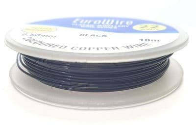 Black Copper Wire 0.6mm x 10m (reel)