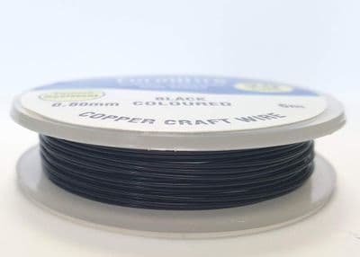 Black Copper Wire 0.8mm x 6m (reel)
