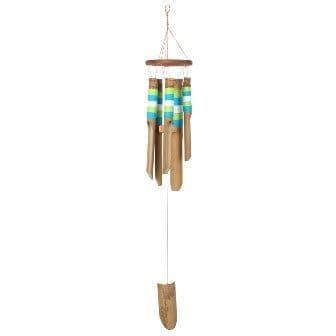 Blue and White Bamboo Windchime