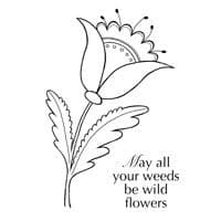 Bold Bloom Ruby Clear Woodware Stamp (JGS401)