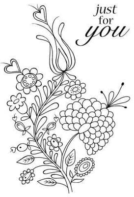 Bold Blooms Charlotte Clear Woodware Stamp  (JGS514)