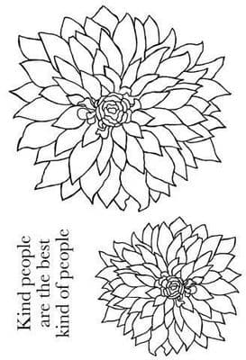 Bold Blooms Delilah Clear Woodware Stamp  (JGS513)