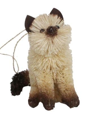 Bristle Cat Decoration - sitting