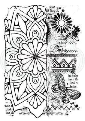 Broken Tile Clear Woodware Stamp (FRS717)