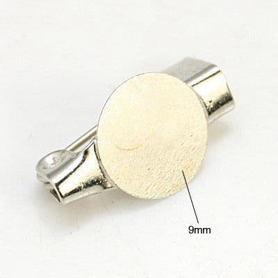 Brooch Pin Backs - Platinum colour (10)