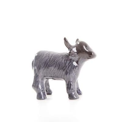 Brushed AluminArk Black Highland Cow Large