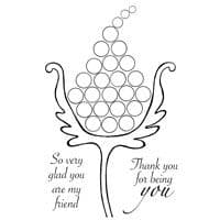 Bubble Bloom 'Constance' Clear Woodware Stamp (JGS328)