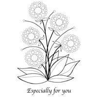 Bubble Bloom Lynell Clear Woodware Stamp (JGS449)