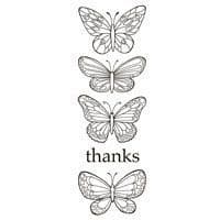 Butterflies Clear Woodware Stamp (JGS483)