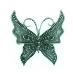 Butterfly Charm Steampunk style antique silver