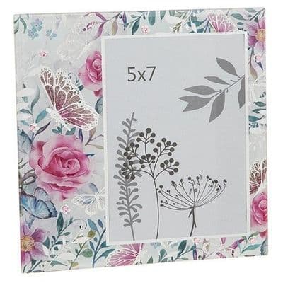 Butterfly Rose Frame for 5x7