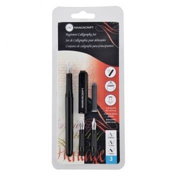 Calligraphy Beginners Kit Manuscript 3 Nib Set (Right Hand)