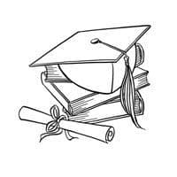 Cap and Scroll Graduation Stampendous Cling Stamp (CRV294)