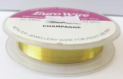 Champagne Copper Wire 0.6mm x 10m (reel)