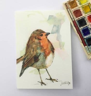 Cheeky Robin Printed Greetings Card