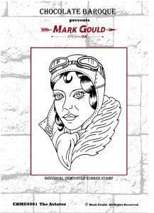 Chocolate Baroque Mark Gould The Aviator Rubber Stamp