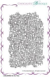 Chocolate Baroque On The Tiles  Rubber Stamp