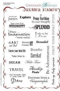 Chocolate Baroque Punky Expressions Rubber Stamp