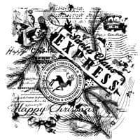 Christmas Collage Clear Woodware Stamp (FRS026)