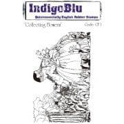 Collecting Flowers IndigoBlu A6 Mounted Stamp