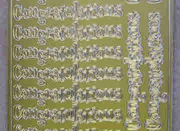 Congratulations Gold Peel-Off Sticker