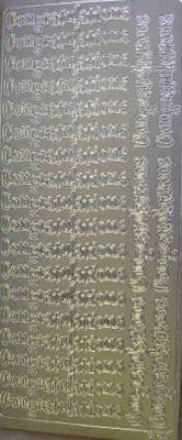 Congratulations Silver Peel-Off Sticker