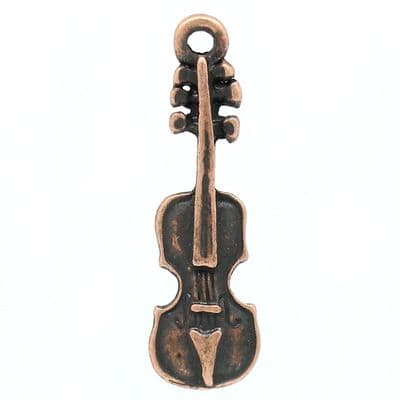 Copper Colour Charms - Violin (Pack of 10)